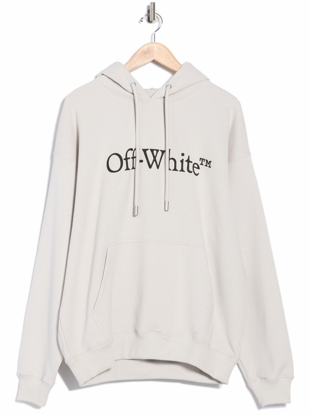 AUTHENTIC Off-White Big Bookish Skate Logo Hoodie in Light Stone - New with tags